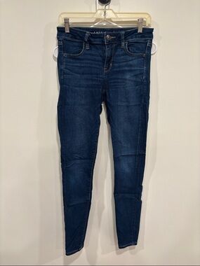 American Eagle Outfitters Dark Blue Skinny Jeans Next Level Stretch
